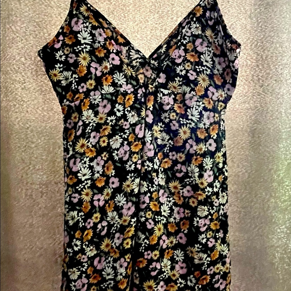 Forever 21 Black Multicolored Floral Dress